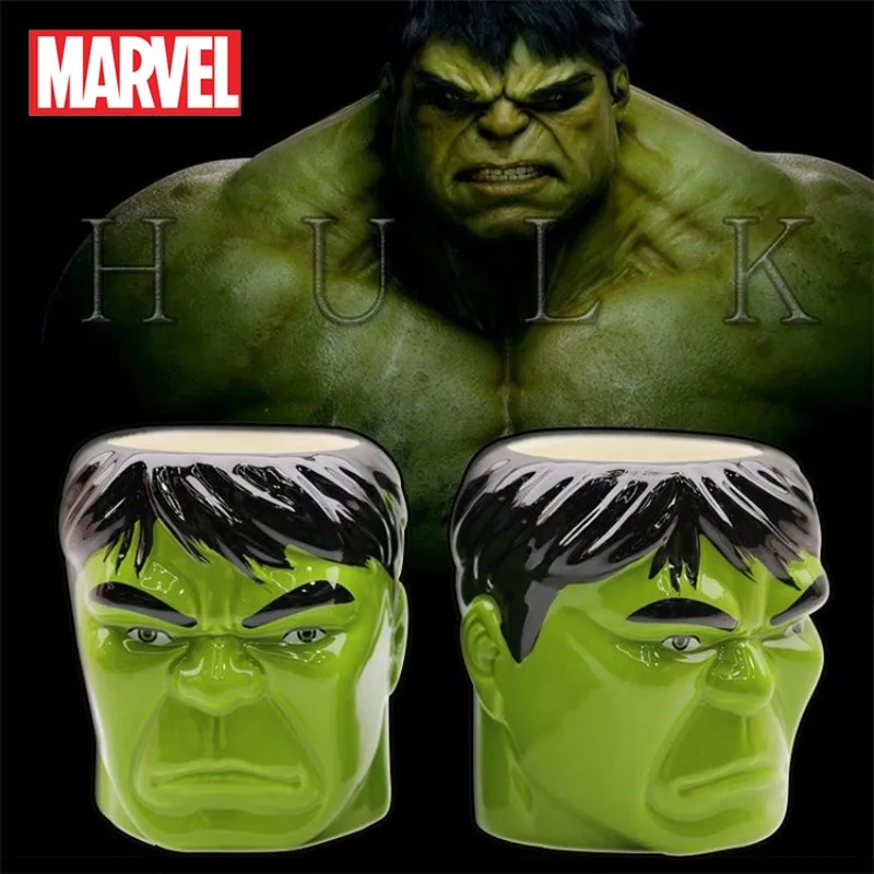 

Marvel Mug Hulk Movie Funny Character Green Fist Ceramic Large Capacity Milk Coffee Cola Juice Water Cup Gift Office Home Use