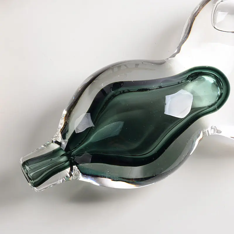 Light luxury high-end glass vase, thickened glass art flower ware