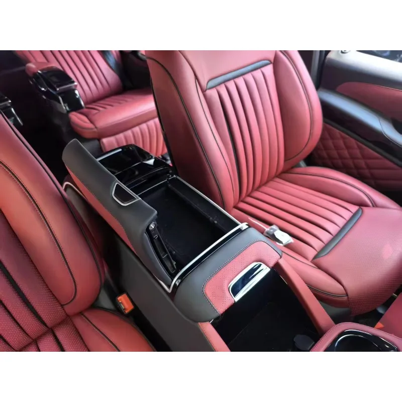 Armrest Refrigerator for V-Class V260, Touch Screen & Ambient Light with 220V Power Outlet, MPV Interior Upgrade Parts
