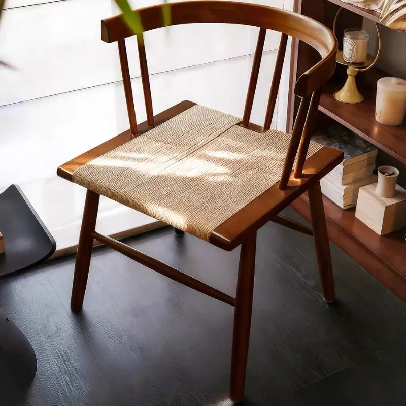 

Rustic Minimalist Dining Chairs Stylish Classic Solid Wood Party Dining Chairs Modern Designer Sedia Pranzo Kitchen Furniture