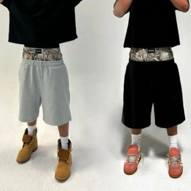 

Loose Casual Men's orts New Cross-Border Sle Straight Leg PVC Material ex Summer Faion Outdoor Pants