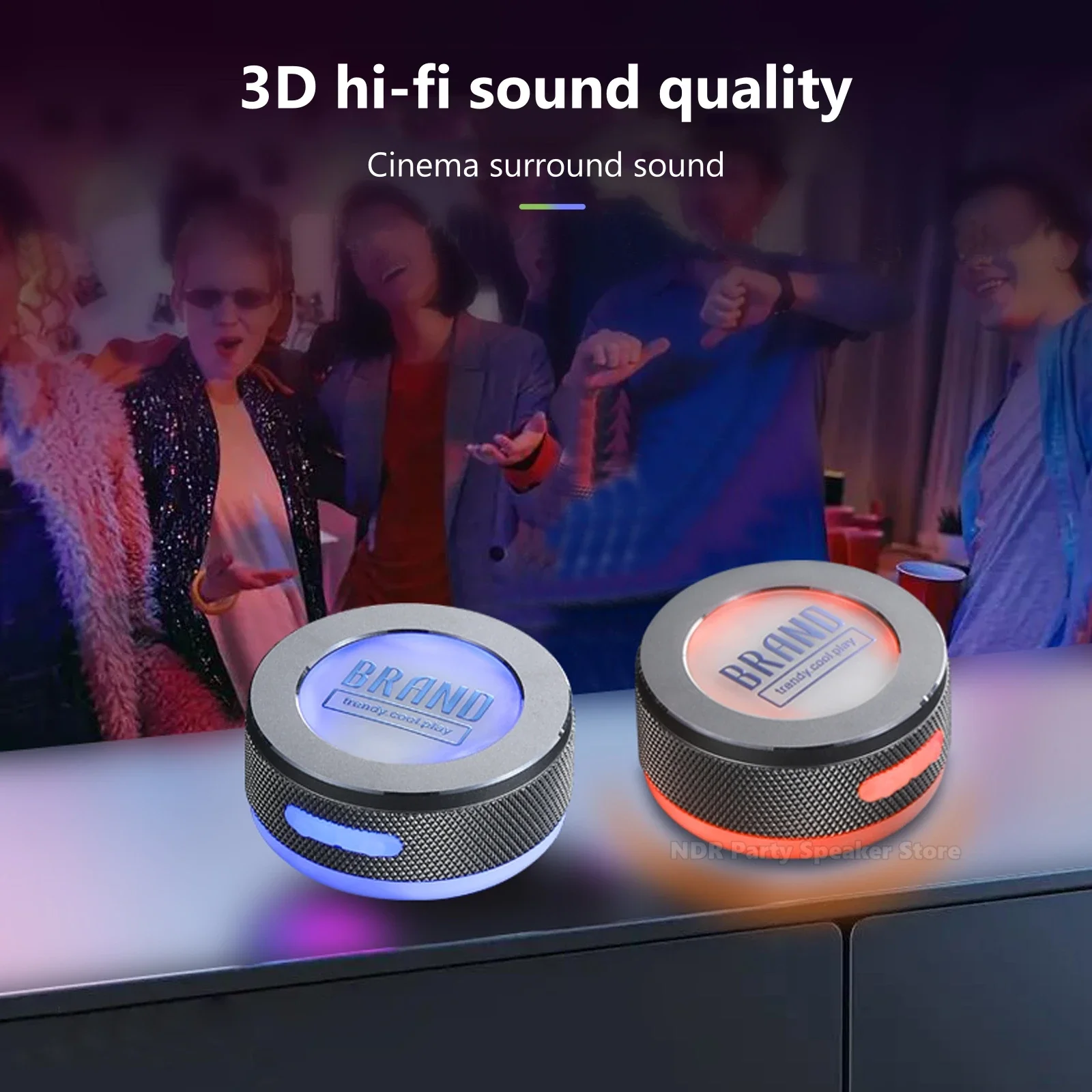 Neuester Mini-Vibrationslautsprecher mit Knochenleitung, TWS, zweikanaliger Stereo-Sound in Kinoklasse, Multifunktions-Bluetooth-Lautsprecher