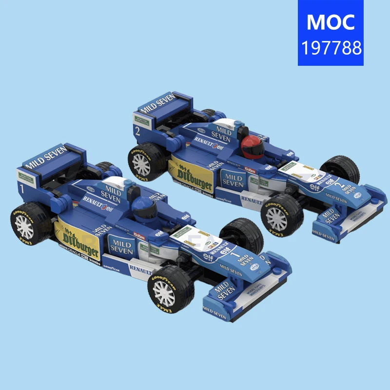 カスタムmoc-197788-f1チャンピオンシップb195レーシングカーモデル、184個のテクニカルビルディングブロック、創造的でスタイリッシュなおもちゃ、ホリデーギフト