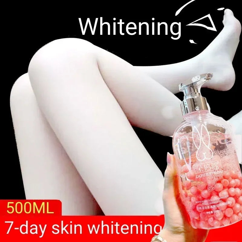 

500ML Refreshing Whitening Moisturizing Bleaching Body Lotion Long Lasting White Peach Oolong Amino Acid Pearl Shower Gel Women