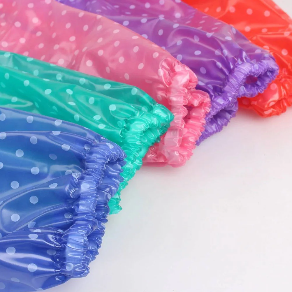 

PVC Waterproof Apron Blue Long Style Kitchen Cooking Apron with Waterproof Oversleeves for Cooking Grilling Garden Craft