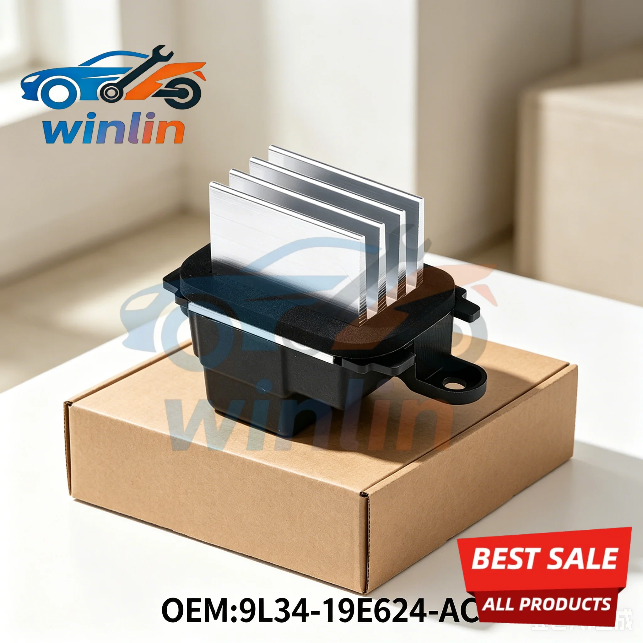 9L34-19E624-AC Blower Motor Resistor for Ford Escape Expedition Explorer F-150 F-250 F-350 F-550 Mustang Taurus Freestyle Flex