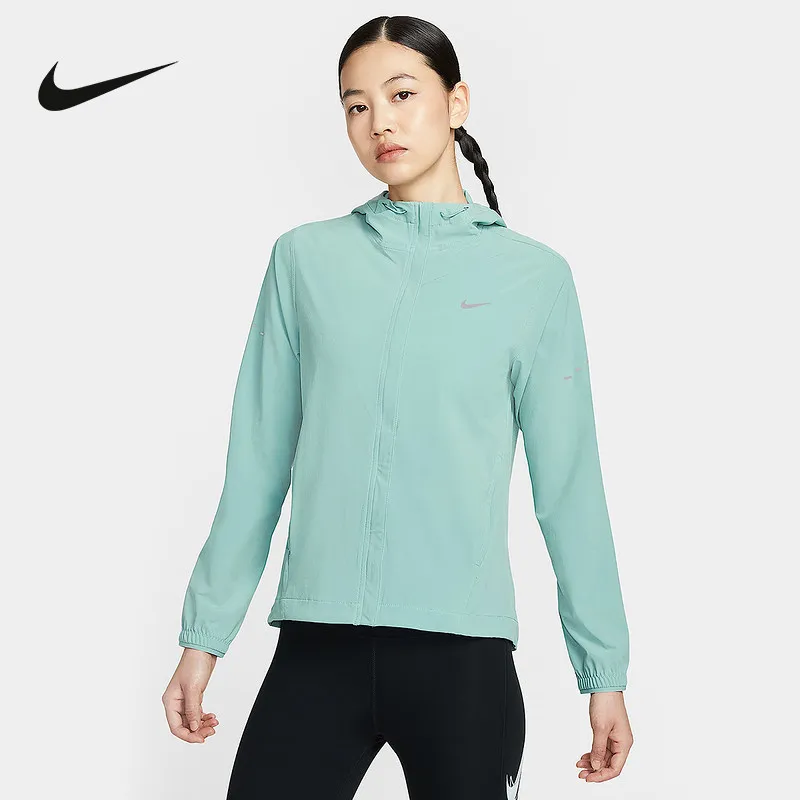 Nike Woven Stripe Trim Hood Wind Jacket Spring Fall Preppy Style All Match Daily Wind CoatHQ0651-017 1PCS