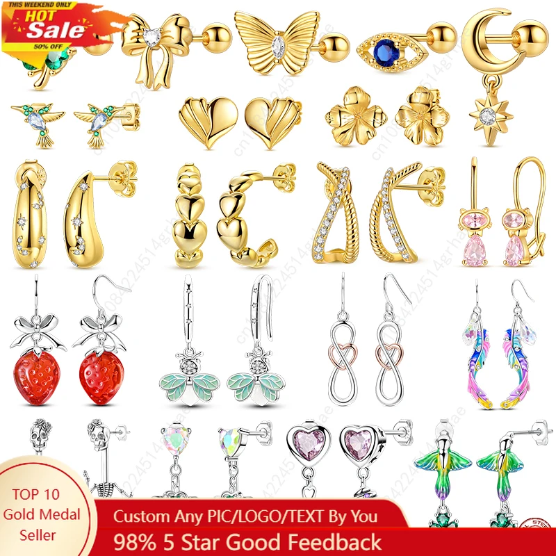 

Новинка 2025, серьги-гвоздики из серебра 925 пробы, серьги-гвоздики в богемном стиле с перьями ирисом Love для женщин, изысканные подарки на день рождения и свадьбу