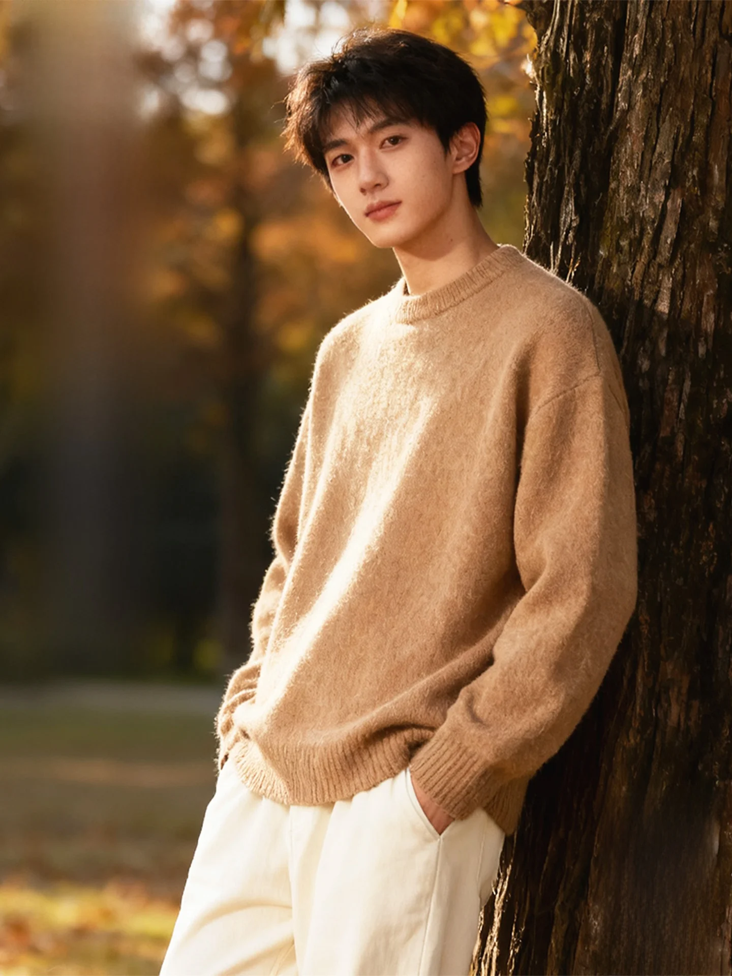 

Вязаный свитер M Monkey с круглым вырезом из вискозы и полиэстера, теплый, толстый, осенне-зимний, винтажный стиль