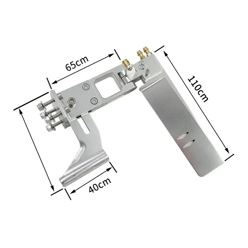 Stop aluminium wchłaniająca wodę ster 110mm aluminiowe stery ssące z ogonem 4MM wspornik wału dla CAT RC Jet Boats części