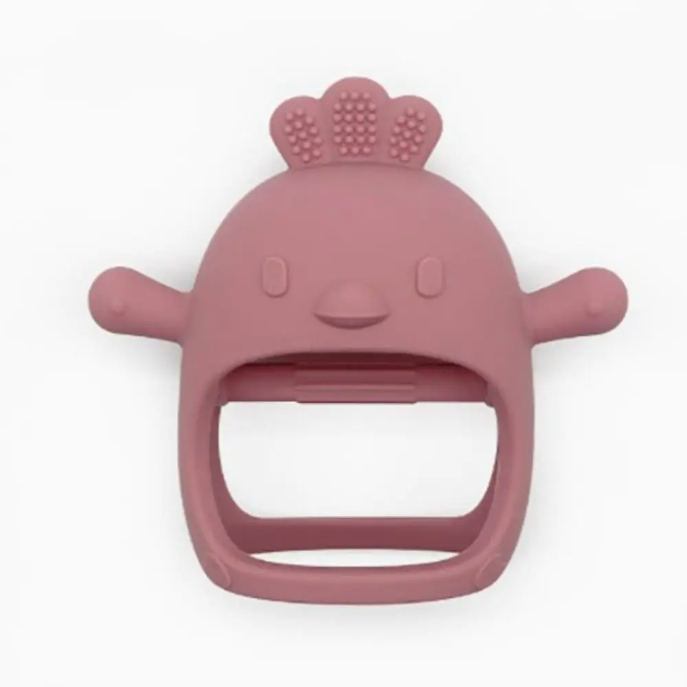Premium Ergonomics Gum Chewing Teether BPA Free Anti-Drop Silicone Baby Teether Cute Chewable Baby Soothing Teething Toy Newborn