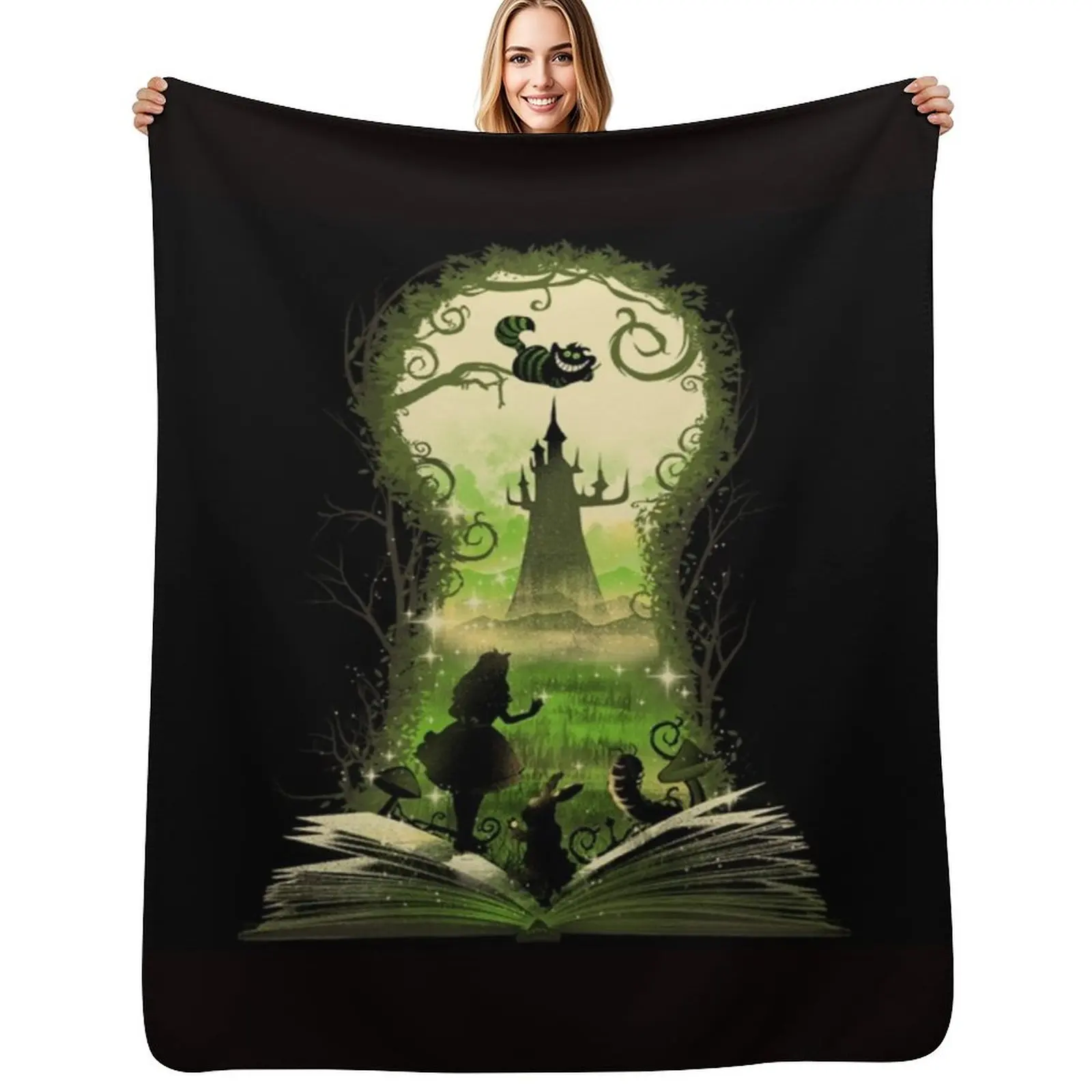 Wonderland key Throw Blanket Retros Bed Fashionable Decoratives Tourist Bed linens Thermal Blankets