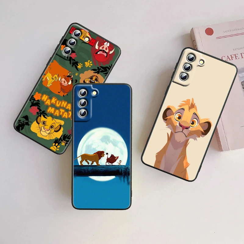 Lion King Disney Fashion Cool For Samsung Galaxy S24 S23 S22 S21 S20 FE S10 S10E Plus Ultra Pro Lite 5G Black Cover Phone Case