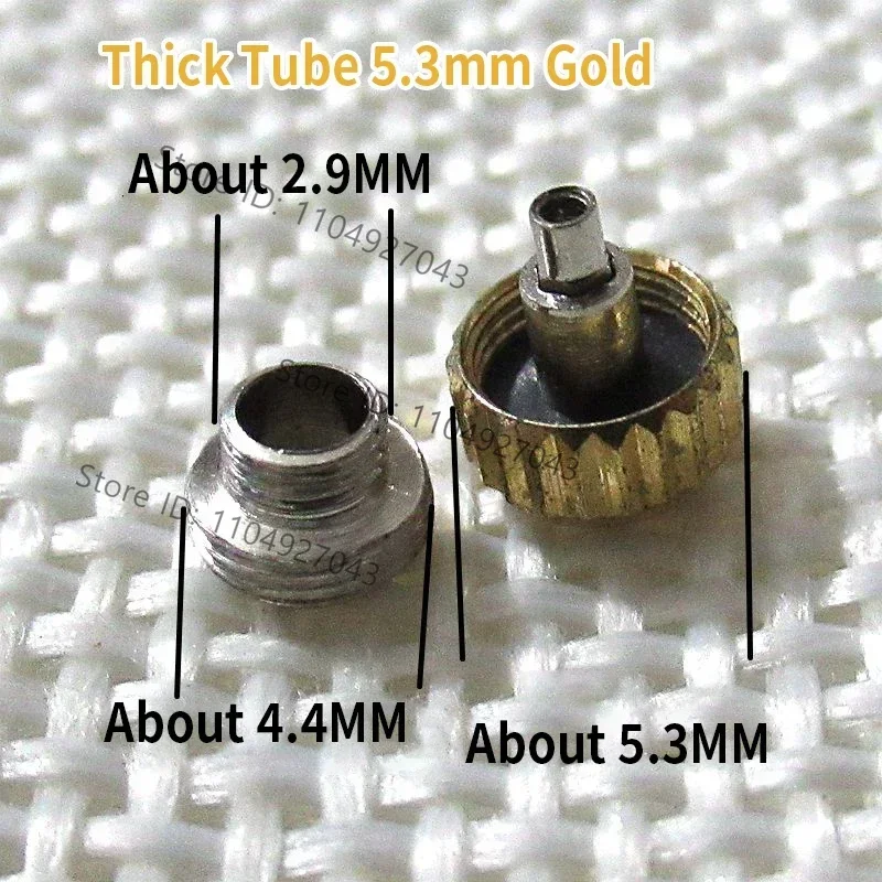 Steel material Watch Crown for Rlx 5.3mm 6mm 7mm Silver Gold Metal Watch Stem Crown Repair plum blossom watch head