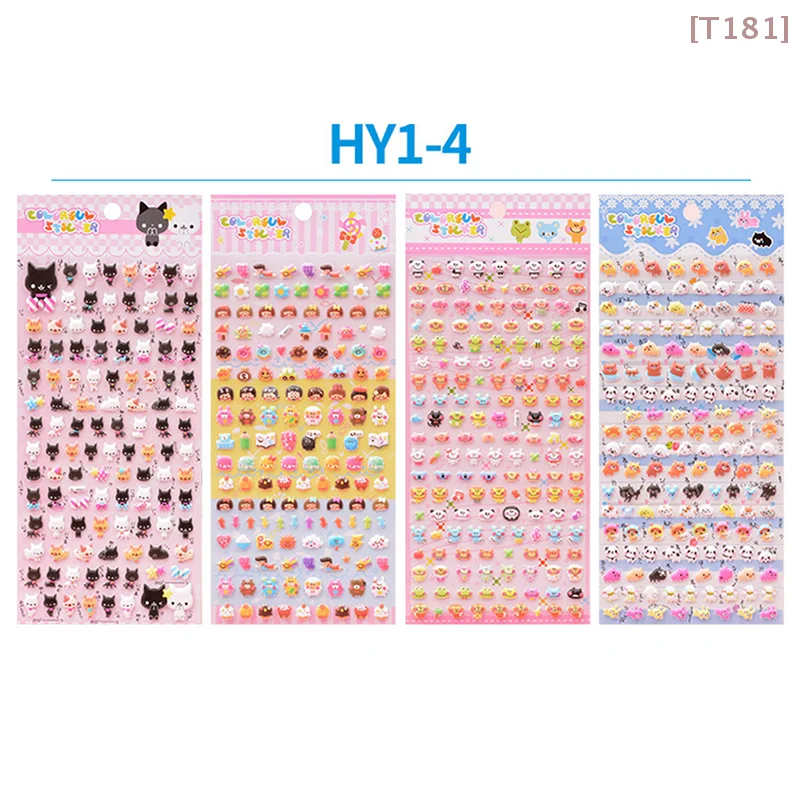 

Милые миниатюрные 3D-стикеры с животными, объемные наклейки для дневника, декоративные канцелярские стикеры