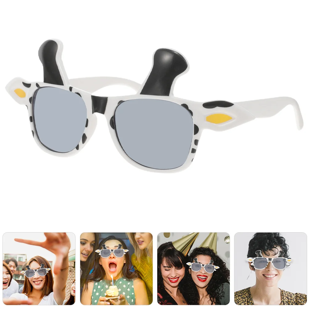 2 Pcs Masquerade Eyewear Cow Glasses Plushies Eyeglasses Accessory Cosplay Prop Man