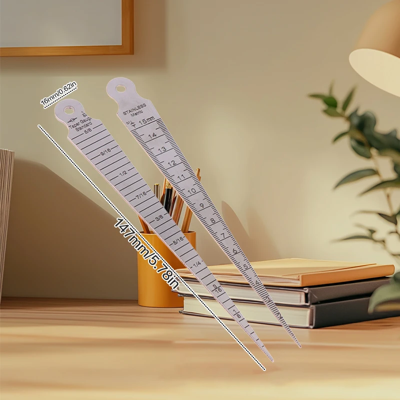 1-15mm Stainless Steel Taper Gauge Feeler Inner Diameter Ruler Gap Hole Measuring Tool For Gap Taper Aperture Scale