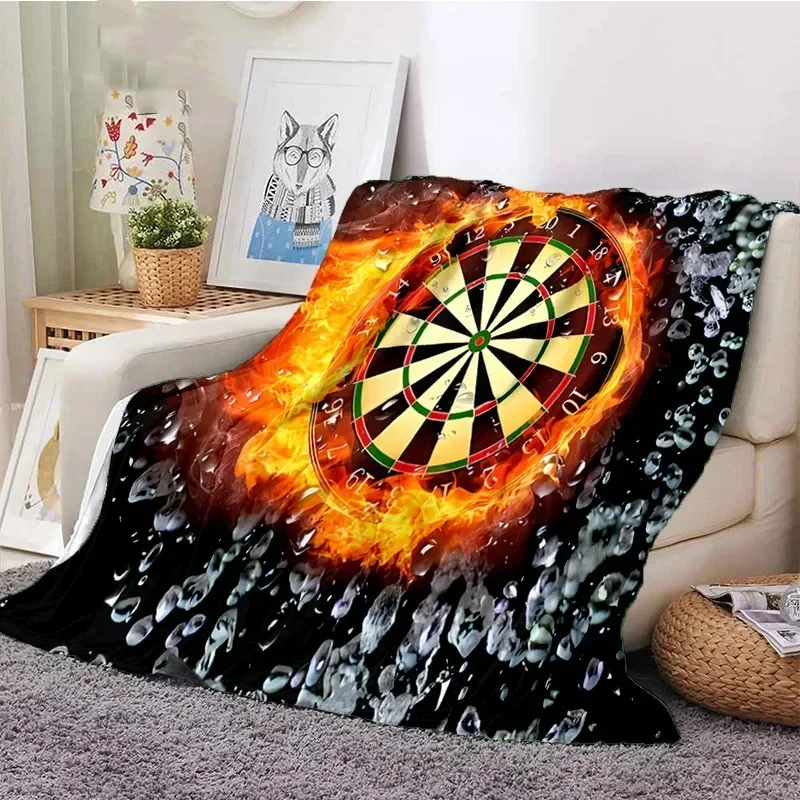 Darts Pattern Flannel Throw Blanket Blank Soft Warm Series and Ice Fire Darts Fashion Flannel Warm Sofa Bed Camping Kids Gifts
