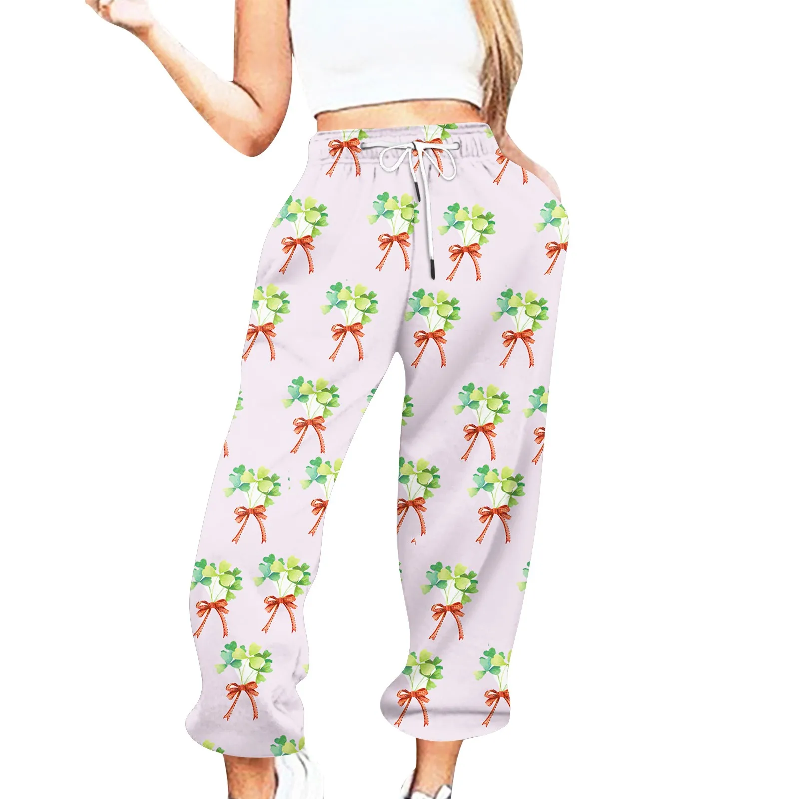 St. Patrick'S Day Casual Printed Casual Pants Women'S Stylish Loose Pants Available In A Variety Of Prints And Sizes 여성 겨울의류