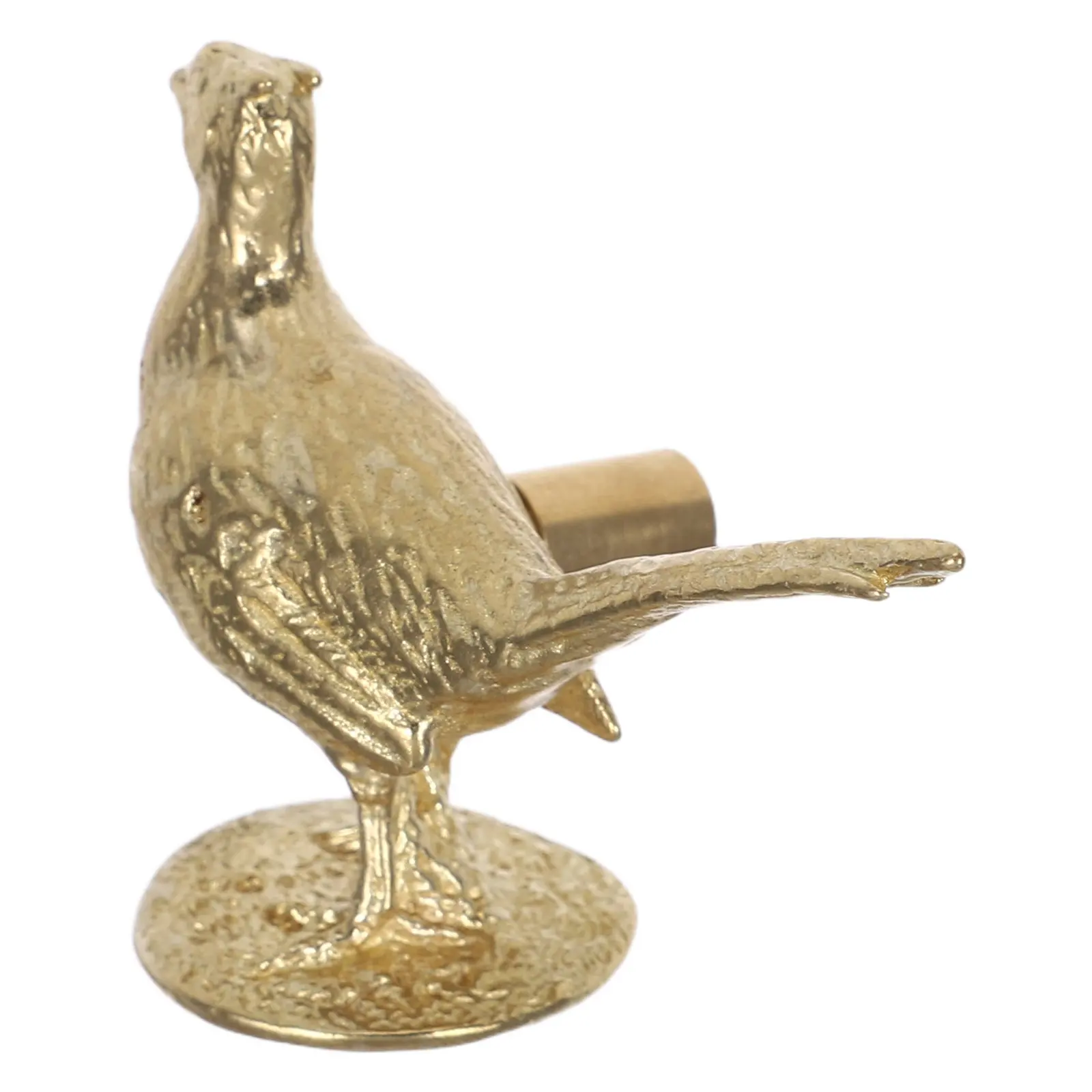 Brass Bird Cabinet Knobs Pheasant Shape Decorative Animal Drawer Pulls Gold Metal Handles for Furniture Wardrobe Cupboard