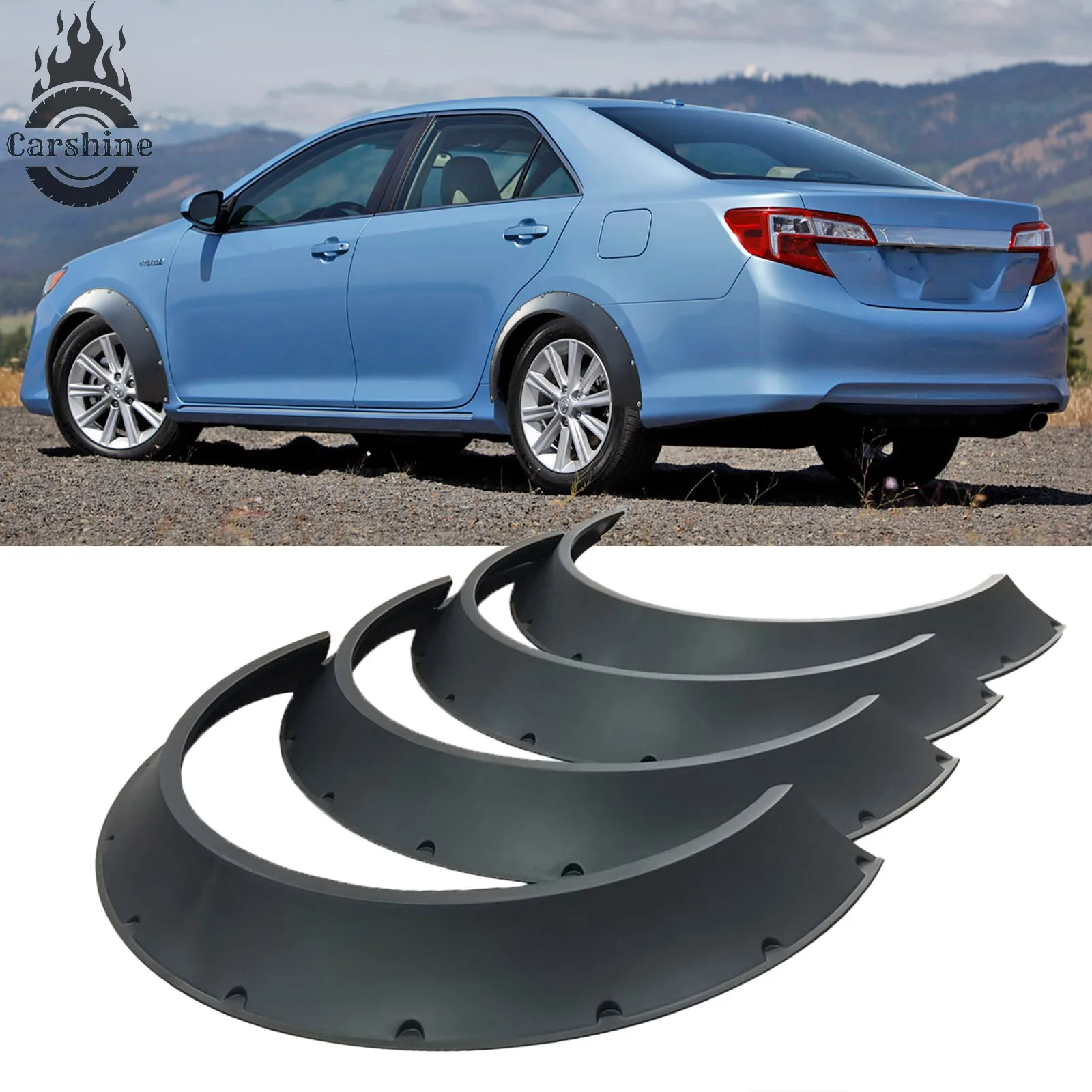 

Комплект из 4 расширителей колесных арок (фендеров) 840 мм для Toyota Camry, черные, в стиле Wide Body