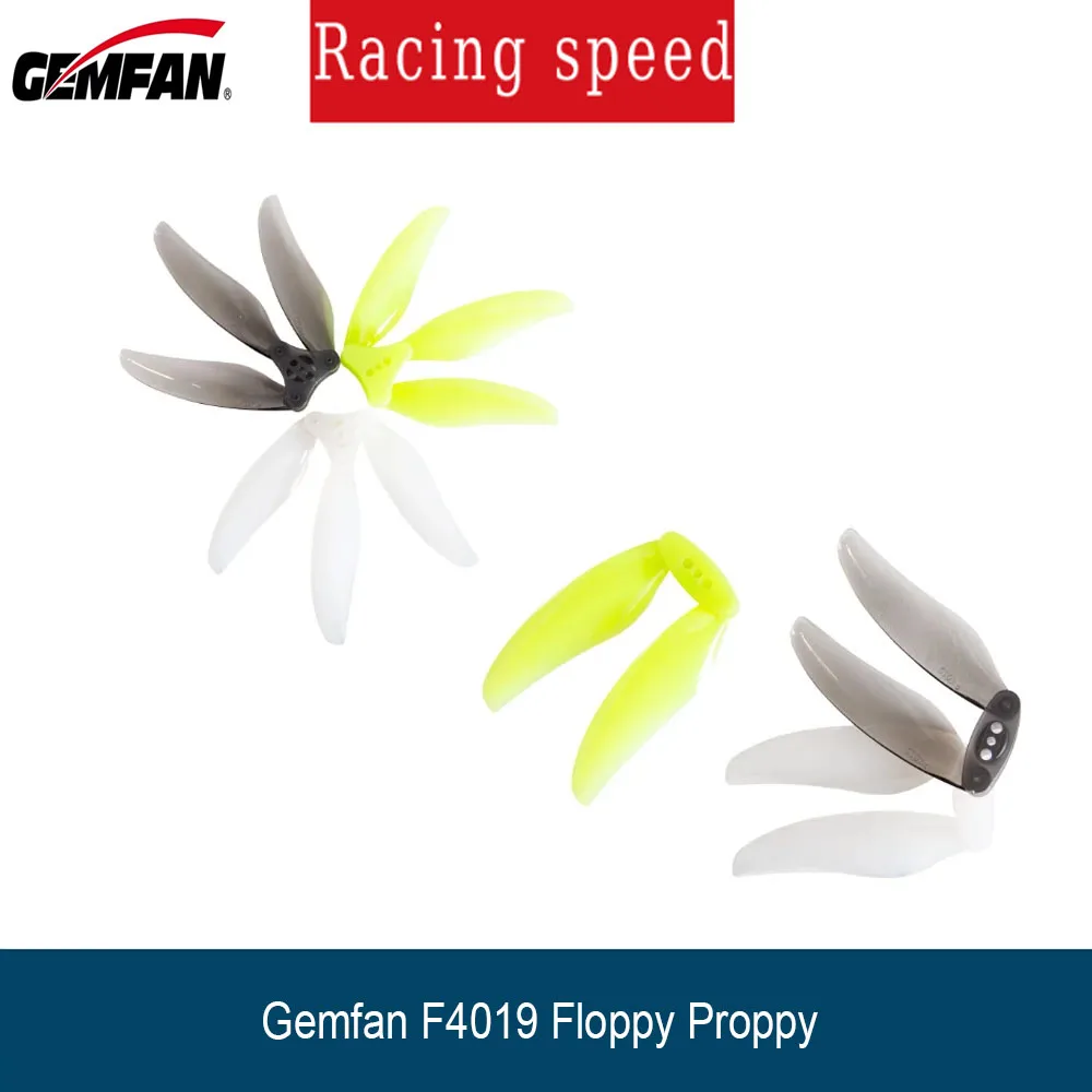 2 paires Gemfan F4019 disquette Proppy 2 pales 3 pales hélice pliante 4 paire/lot 4 pouces pièces Multirotor 3 trous CW CCW