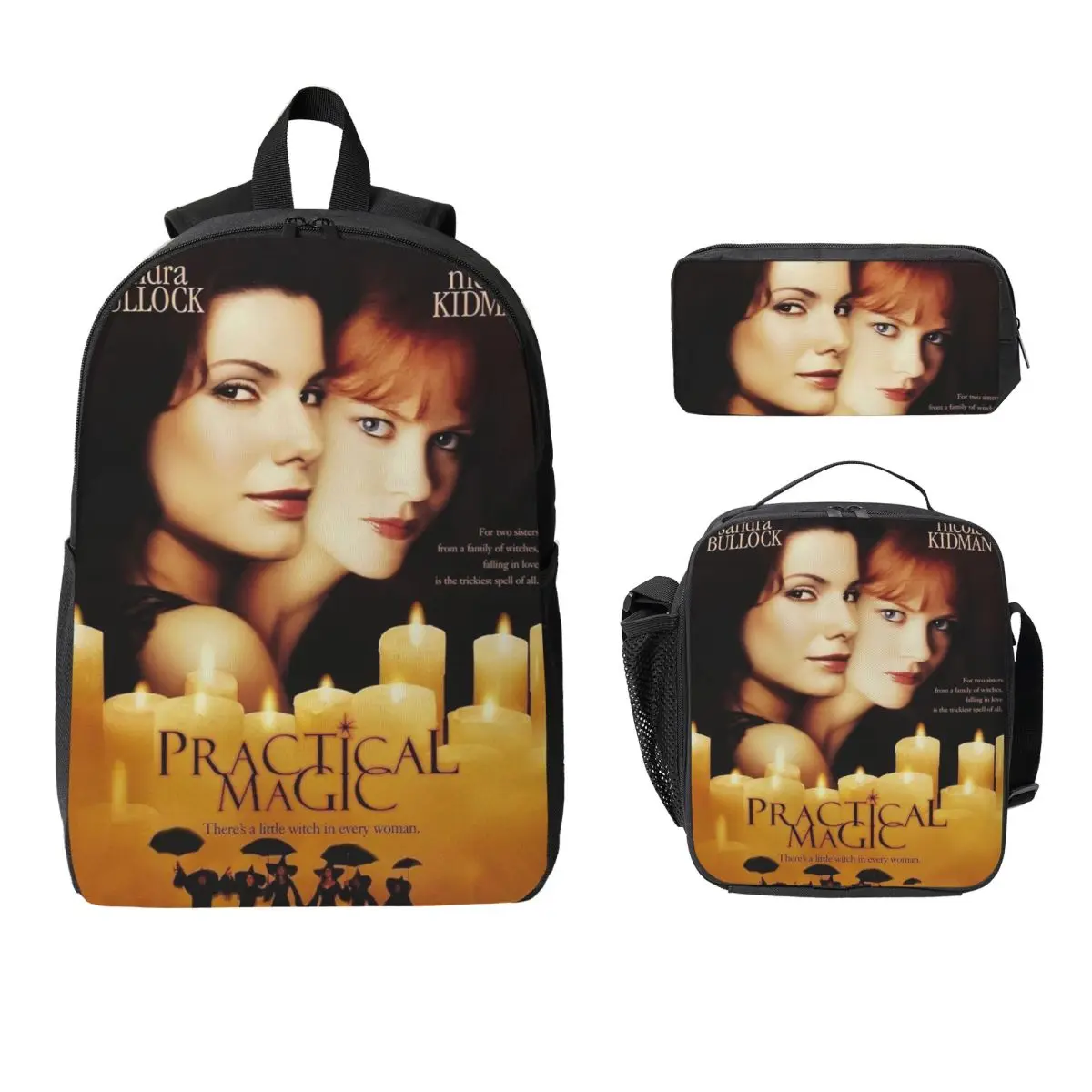 

Practical Magic 2 Kids Backpack Lunch Box Pencil Boxes for Boys Girls Backpacks School bag Bookbag Set