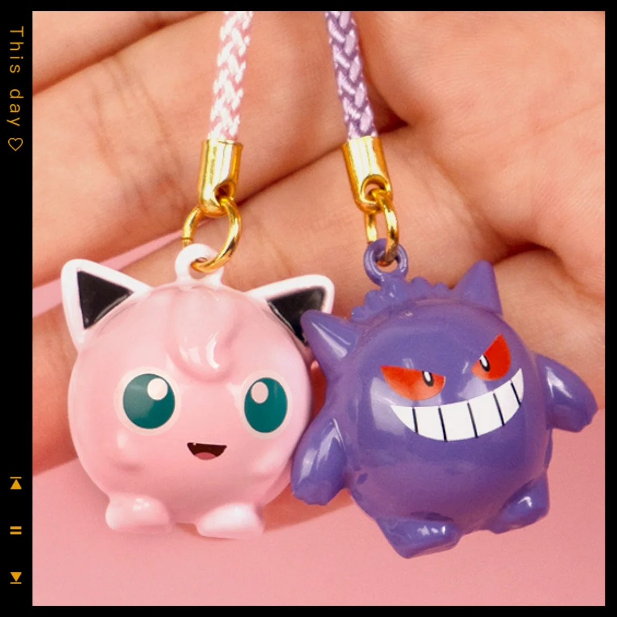 

Периферийные устройства покемонов в стиле аниме, колокольчик Суинь, брелок для ключей, брелки Пикачу, цепочка для мобильного телефона Jigglypuff Gengar Bell, подарок на день рождения