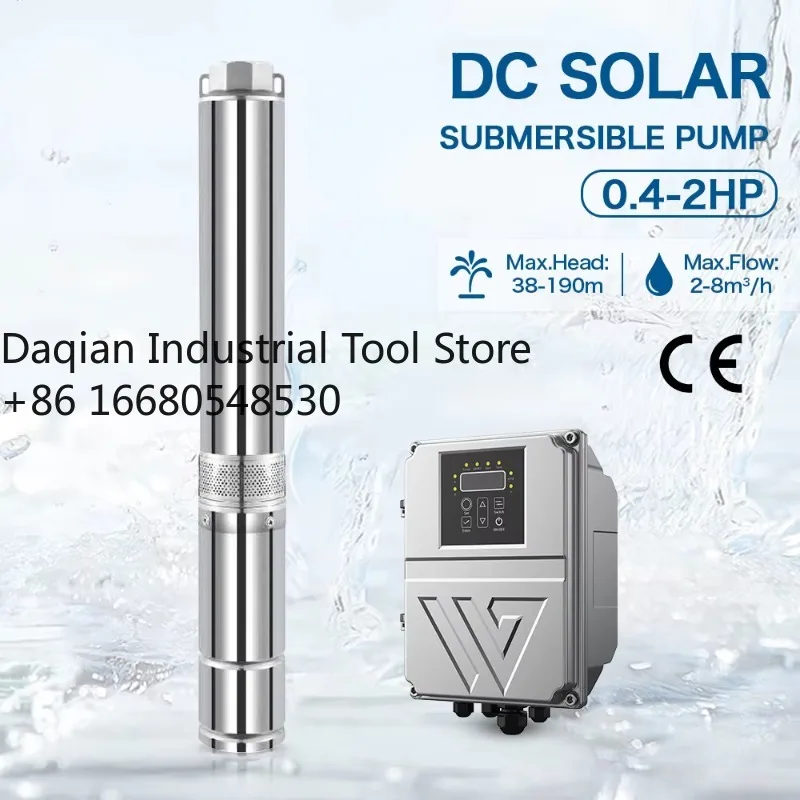 5RGLOCAL STOCK Renewable Energy High Head DC Solar Submersible Water Pump  for Borehole