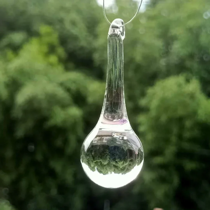 5Pcs Crystal Pendant 60MM Clear Brushed Water Droplet Icicle Faceted Prism Wedding Hanging Chandelier Lamp Part Shiny Suncatcher