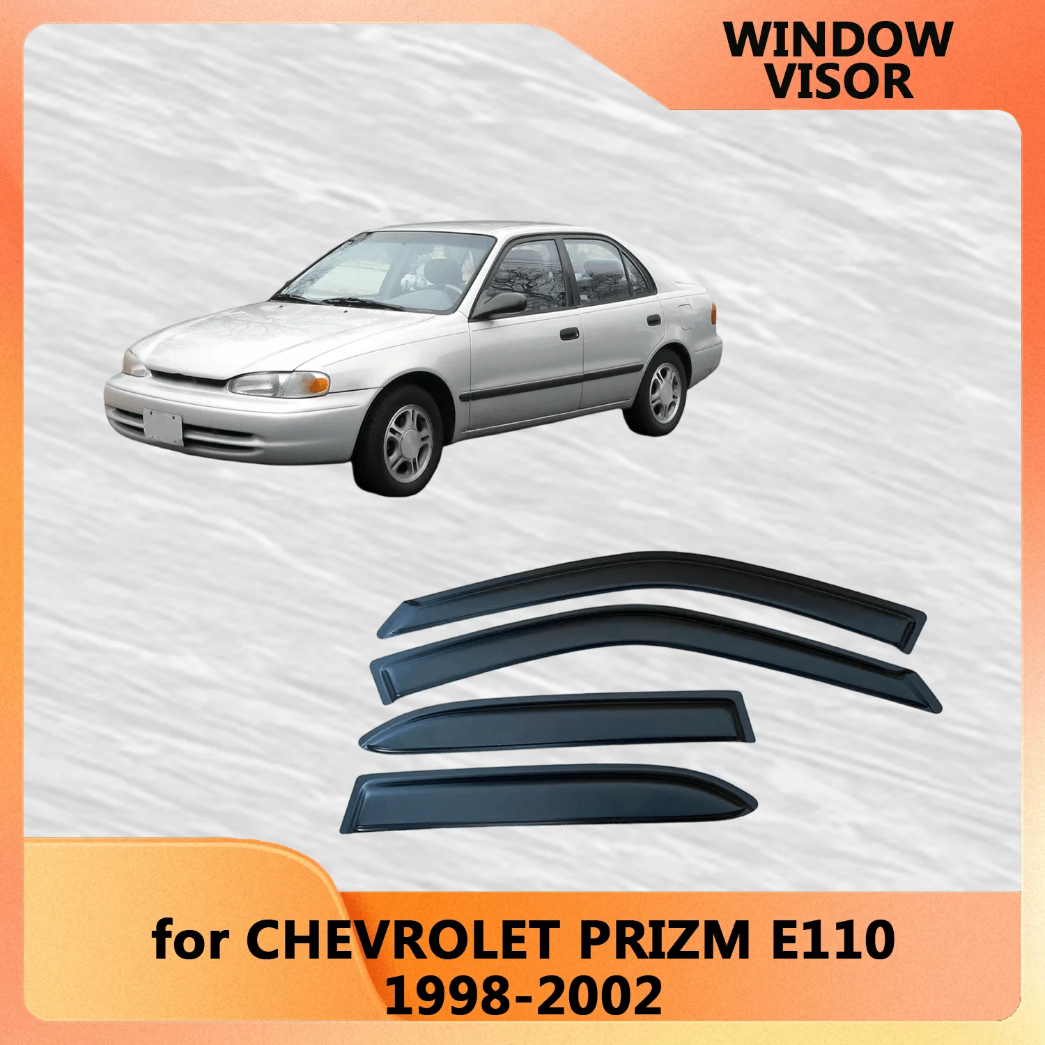 

Оконный козырек для Chevrolet Prizm E110 1998 1999 2000 2001 2002, ветрозащитные дефлекторы, защита от дождя, дверной козырек, вентиляционные шторы, вентиляционный козырек