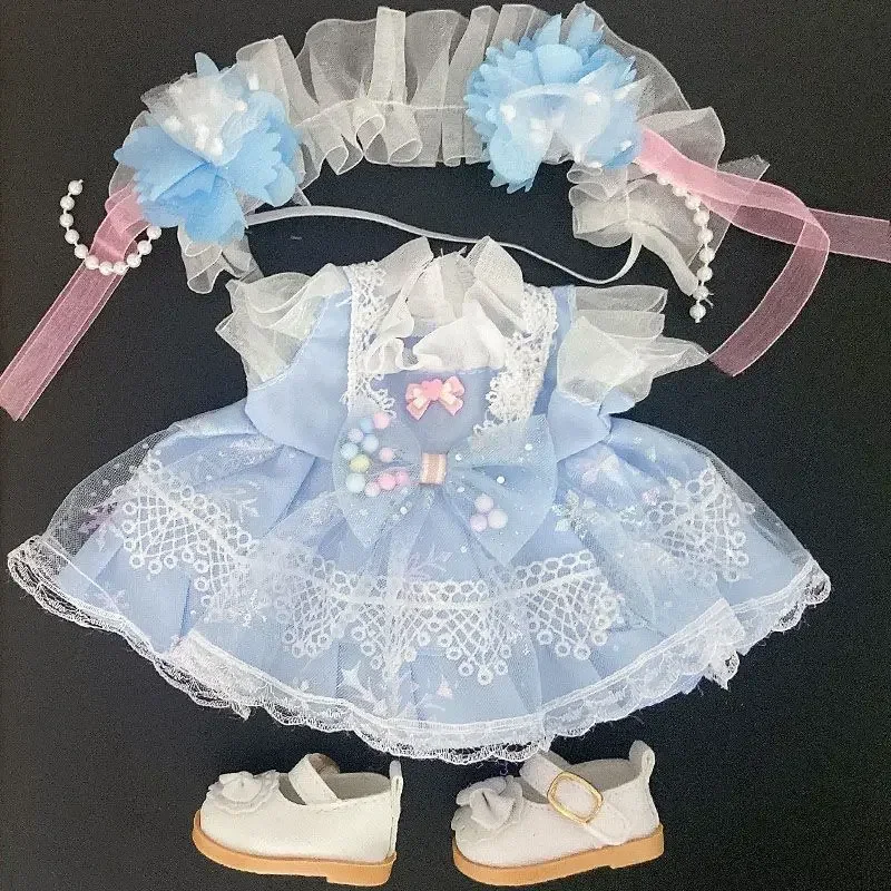 Ropa de muñeca de algodón de 20cm, vestidos, lindas muñecas humanoides, ropa de bebé de felpa, muñecas de juguete para niñas en stock