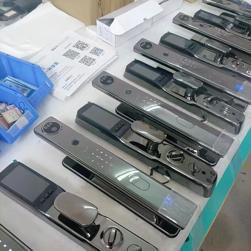 3D Face Real-time Intercom Tuya Wifi Smart Door Lock Security Camera Intelligent Fingerprint Biometric Electronic Password lock