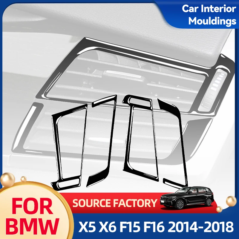 

Car Towel Hot Dashboard Air-Conditioning Vent Decoration Cover Sticker For BMW X5 X6 F15 F16 2014 2015 2016 2017 2018 Ca