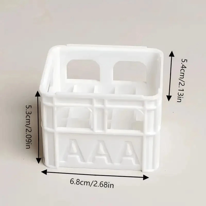 3D Printed Beer Crate Style Stackable Battery Storage Box, for AA/AAA/18650/21700/9V Sizes view 3