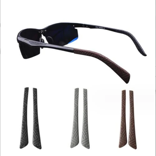 Cubierta de pie de silicona estriada con estampado Retro, funda antideslizante, Gel de sílice suave para prevenir alergias, gafas de sol, ganchos para las orejas