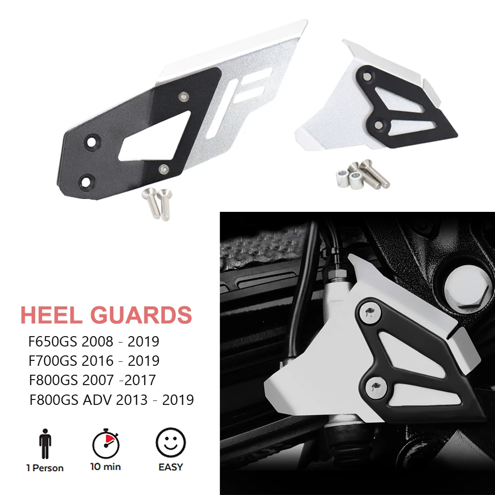 For BMW F650GS F700GS F 700 GS F 800 GS F800GS ADV Adventure F650 GS Heel Guards Set Foot Peg Bracket Rear Frame Plate Protector