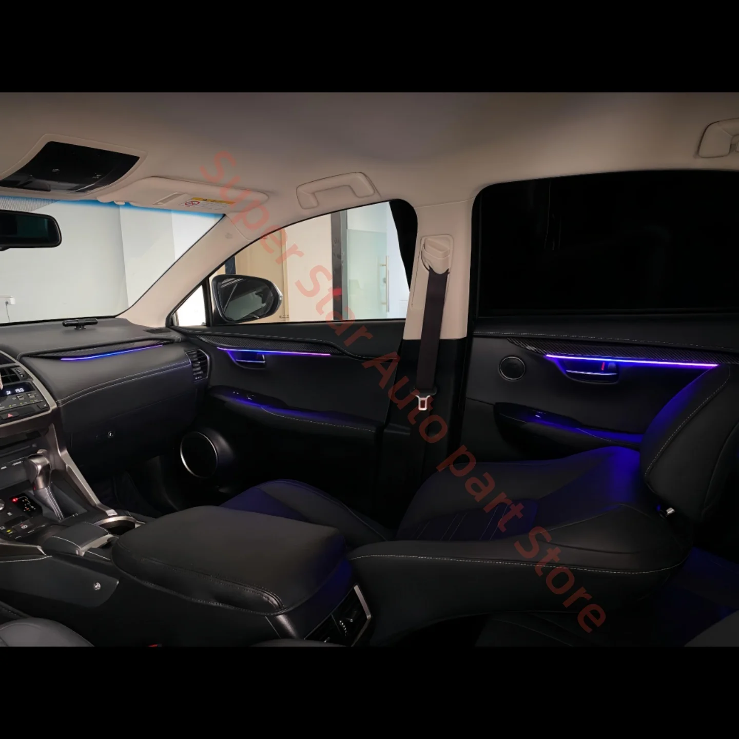 Fit for Lexus NX 2016-2021 LED Atmosphere Lamp Automotive interior lighting Upgrade auto accessories Carbon fiber texture new