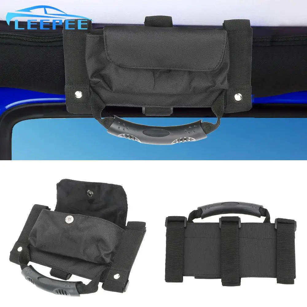 Storage Bag for Jeep Wrangler CJ TJ JK JL Armrest Pouch Bag Car Roll Bar Grab Handle