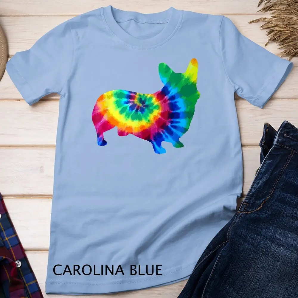 Corgi Tie Dye Vintage Hippie Dog Corgi Mom Dad T-Shirt Unisex T-shirt