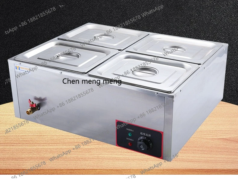 

Коммерческий утолщенный шестирастной электрический нагревательный изоляционный бассейн из нержавеющей стали, подогреватель для овощей, общественного питания