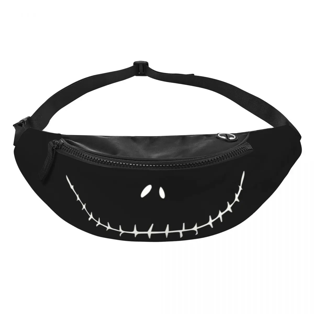 Custom Pumpkin King Jack Skellington Smiling Fanny Pack for The Nightmare Before Christmas Crossbody Waist Bag