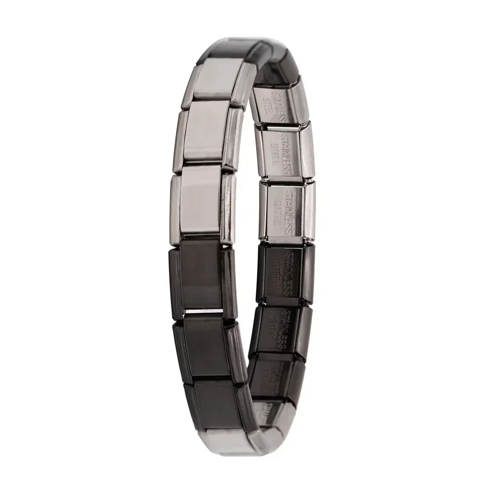 Hapiship Neue frauen Schmuck 9mm Breite Itanlian Elastische Charm Armband Mode Edelstahl Armreif ST-
