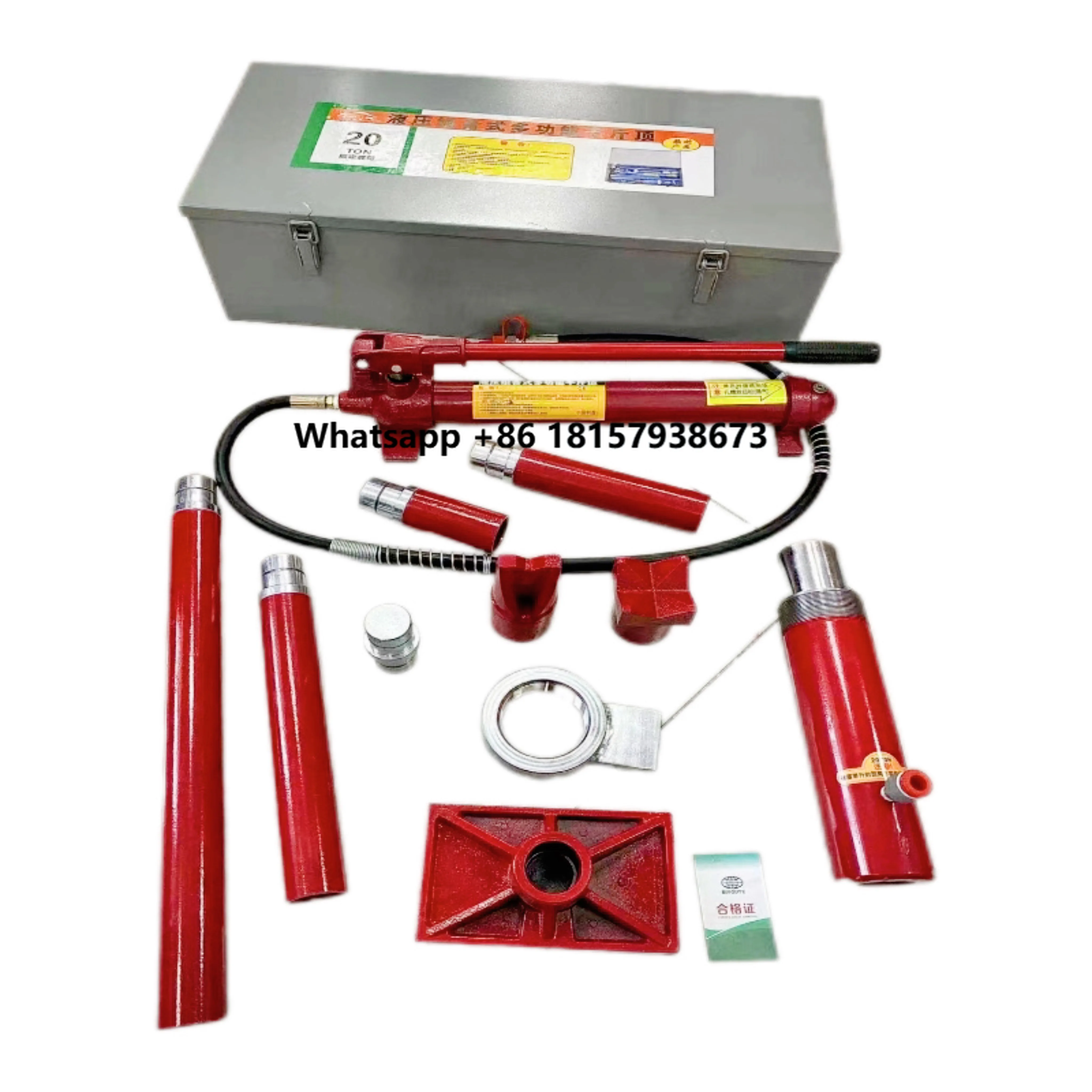 

20 Ton Hydraulic Porta Power Jack Car Body Repair Kit with Iron case
