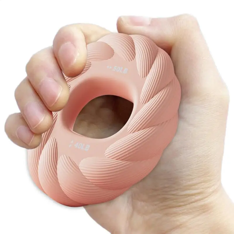 Grip Trainer Silicone Rings Double Resistance Forearm Exerciser Trainer Muscle Finger Stretcher For Workout Exercise Gym Fitness