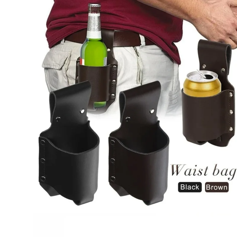 suporte-generico-de-couro-para-garrafa-de-cerveja-com-capacidade-para-350ml-e-600ml-capa-portatil-para-latas-de-bebidas-para-escalada-e-caminhadas-ao-ar-livre-nas-cores-preto-e-marrom