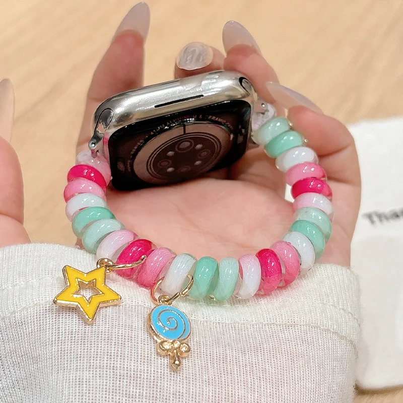 Summer Strap for Apple Watch Band 44 42 41 40 45 46 49mm Stretchable Bracelet Correa iWatch Series 11 10 9 8 7 6 5 4 SE Ultra 3