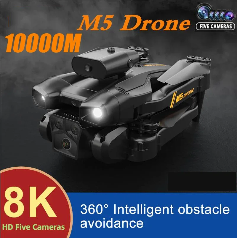 

M5 Drone 8K Remote Control Aircraft Professional HD Dual-Camera Obstacle Avoidance Four Axis Toys for Adults and Children