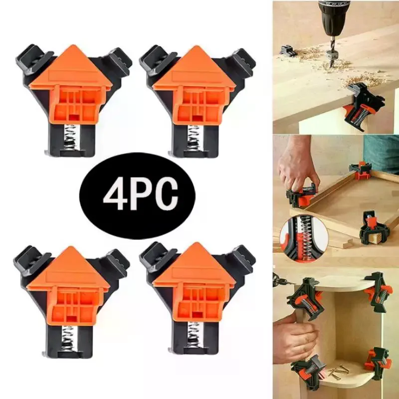 

Precision 90-Degree Corner Clamp Set, Woodworking Hand Tools, Angle Clip Fixer