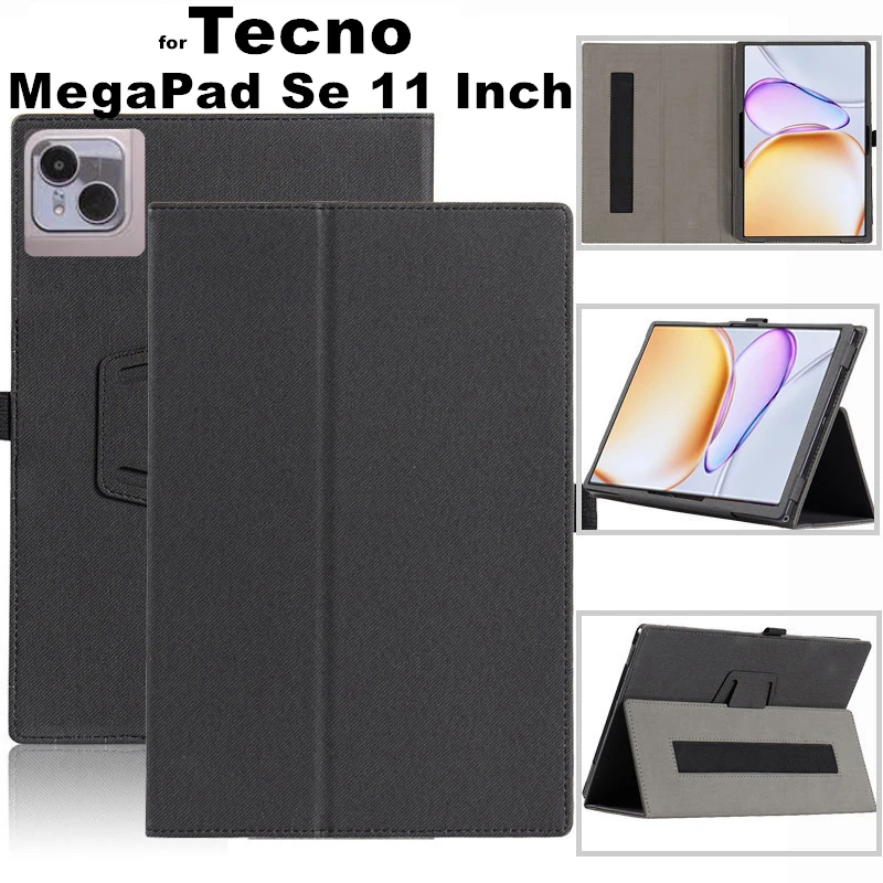 

for TECNO MEGAPAD Mega Pad Se 11 Inch 2025 Tablet Cover Flip Magentic Foldable Leather Stand Full Body Protective Case With Hand